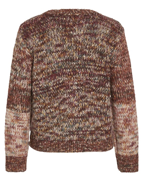 Vila - VIChea Boatneck Strik - Fig/Multi Color